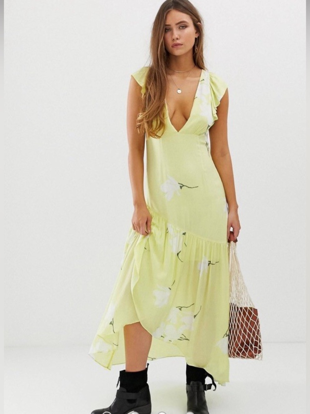 FREE PEOPLE SHE’S A WATERFALL MAXI DRESS